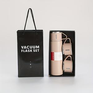 TEMU 1개 500ml/16.9oz 스테인리스 스틸 보온 컵 세트 - 핫커피와 콜드 드링크에 적합, 진공 단열 물병 포함 3컵