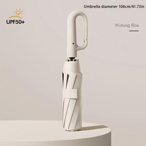 TEMU 자동 팝업 선쉐이드 우산 - 8개 리브 경량 접이식 디자인, UV 보호 및 방수 기능, 남녀 공용, 캐주얼/비즈니스/패션 스타일, 야외용 우산, 내구성 있는 프레임