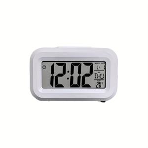 TEMU 1개 미니 LED 디지털 데스크 클락 - 백라이트, 온도 및 달력 기능 (AAA 배터리 별매), 홈/사무실/주방/침실용 - 모던 미니멀 스타일, 귀여운 데스크 장식, 가정용 시계