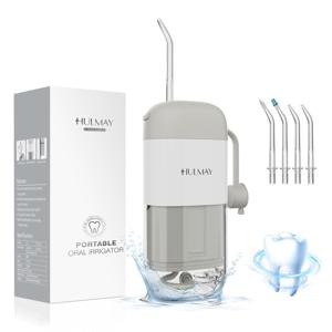 TEMU 휴대용 물 세척기, 치약과 함께하는 무선 구강 세척기, USB 충전식 치실, 향수 없는, 4V 최대, 구강 관리 및 석영 분말 청소용 물치실