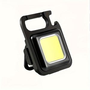 TEMU 1개의 미니 USB 충전식 LED 키체인 라이트, 500mAh 리튬 배터리, 휴대용 포켓 , 비방수, USB 케이블로 배터리 구동, 캠핑, 하이킹, 야외 활동용