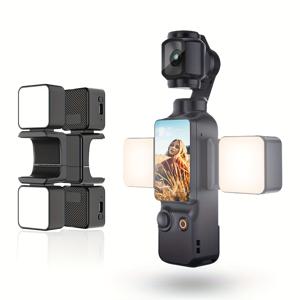 TEMU DJi 포켓3 미니 자석식 사진 채광등, 색온도 2500K-6000K 전환 가능, 밝기 조절 가능, Type-C 케이블 충전, 야간 인물 촬영, 음식 촬영 블로깅 기록, 셀카 채광