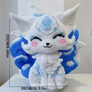 TEMU 5000개 이상의 창의적인 DIY 건조 장난감이 있는 건물 블록 세트 | 구름 디자인, 파란색과 흰색 패턴 | 생일, 파티, 크리스마스, 할로윈 선물에 완벽한 ABS 소재, 재미있는 디자인 | 내구성이 뛰어난 장난감
