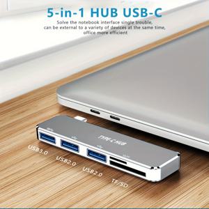 TEMU WOWSSYO Type C 허브, 휴대용, USB 3.0, SD TF 카드 리더, 좋은 품질과 내구성이 뛰어난, USB C 허브, 노트북과 호환, 남성과 여성에게 적합, 멋진 작은 선물과 함께