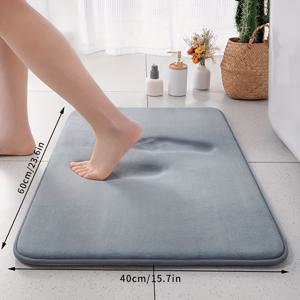 TEMU 1개 두꺼운 고품질 욕실 매트, 겨울 장식용 미끄럼 방지 바스 러그, 단색 바닥매트, 빠른 흡수, 세탁 가능, 빨리 건조, 부드럽고 편안한 카펫, 다양한 홈 데코레이션에 완벽. 욕실 액세서리, 주방 매트, 세탁실, 침실, 샤워실, 실내 고급욕실 매트