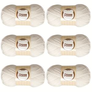 TEMU 6pcs 50g 소프트 양모 초보자 세트, 크로셰 옷과 담요를 위한 양모 공, DIY 양모, 토트 백, 스웨터 등에 적합|뜨개실