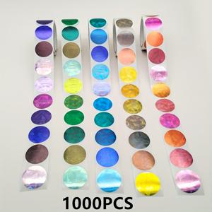 TEMU 1000개의 1인치 홀로그램 색상 도트 스티커, 보상 차트, 교실 용품 및 계획을 위한 다용도 접착 라벨 - 교사의 선택 종이 라벨