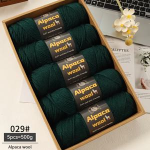 TEMU 500G 245针 알파카 양모 양모 다색 가을과 겨울 남성과 여성 패션 제작 선물 수제 DIY 뜨개질 재료 패키지 뜨개질 따뜻한 스웨터 스웨터 코트 스카프 모자 장갑 양모 바지 무릎 패드 양모 공 5개/팩|DIY|뜨개실
