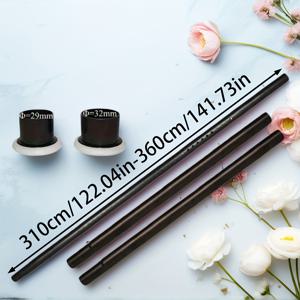 TEMU 1개 금속 다기능 펀치 없는 샤워 커튼 봉, 분리형 이음 조절 건조 옷걸이 봉, 망원식 커튼 봉, 텐션 설치|샤워커튼