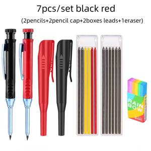 TEMU 강력한 목수용 연필, 뚜껑이 달린 2.8Mm 긴 코디자인, 깊은 구멍 표시에 이상적입니다. 이 기계식 연필 마커는 건설, 목공, 설계, 건축 작업에 이상적이며 편의성을 제공하는 내장 샤프너가 있습니다.