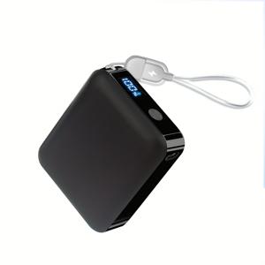 TEMU 디지털 배터리 디스플레이가 있는 휴대용 파워 뱅크 10000mAh 고속 충전, 아이폰 16/12/13/14/15/16, 삼성, 샤오미 및 기타 스마트 폰용 미니 배터리 팩