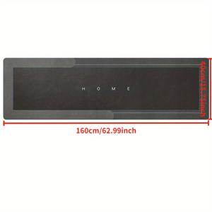 TEMU 1개 초흡수 규조토 주방 매트, 3.7mm 두께, 미끄럼 방지 및 스크래치 방지 표면, 쉽게 청소 및 닦아낼 수 있는 편안한 서있는 패드, 주방, 욕실, 현관에 적합 - 블랙, 다양한 사이즈 제공, 주방 바닥 매트
