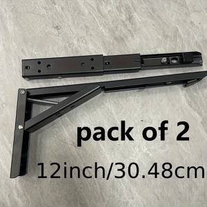 TEMU 2개입 강철 접이식 서랍대 지지대 - 스프링 로드, 공간 절약, 벽면 마운트 지지대, DIY 테이블 및 벤치 프로젝트용, 부하 지지 디자인, 스크류 포함, 람인테이트 지지대 옵션, 벤치 지지대|현대 지지대 디자인|스프링 로드 지지대, 서랍대 지지대 지지대