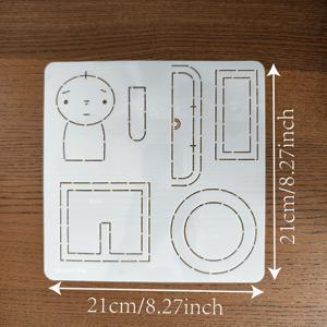 TEMU 플러시 인형 액세서리용 DIY 재봉틀 - 꽃무늬 PET 공예 보드 & 미리 그린 가이드, 수제 소녀 인형 장식품, 초보자 친화적 재봉 및 뜨개질 용품, 인형 만들기 재료, 자수, 상세한 스티칭