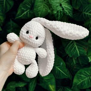 TEMU 초보자를 위한 귀여운 플러시 대형 토끼 크로셰 키트 - 크로셰 아미구루미 키트 - 성인용 크로셰 DIY 초보자용 동물 크로셰 키트 - 크래프트 팬들을 위한 손수작업 크로셰 - 성인용 크로셰 키트 - 종이 기반 기본 영어 바느질 지침 포함 - 아름다운 선물 포장 가방 - 창의적인 선물 - 필요한 모든 것을 포함