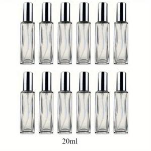TEMU 12개 재충전 가능한 향수 및 화장품 스프레이 병 - 5Ml, 10Ml, 20Ml 투명 유리 아토마이저 여행 병, 금속 캡이 있는 향수, , 메이크업 샘플|향수