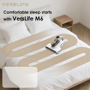 TEMU VersLife M6 무선 매트리스 청소기 - 카펫, 소파 등용, 18KPa 초강력 흡입력, 경량 디자인, HEPA 필터, 분당 약 80,000회 타핑, Type-C 충전