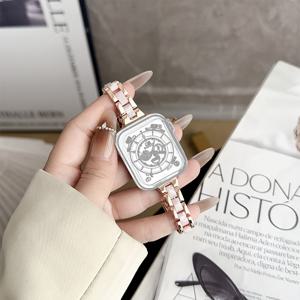 TEMU 애플 워치 밴드 40mm 42mm 41mm 38mm 44mm 46mm 45mm 49mm용 금속+레진 슬림 스트랩, 남성/여성용 조절 가능한 패션 초박형 경량 브레이슬릿, 애플 워치 시리즈 10/9/8/7/6 5/4/3/SE/2세대/Ultra/2 스마트워치 액세서리|남자팔찌