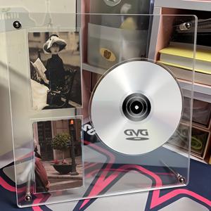 TEMU 투명 아크릴 CD 사진 디스플레이 스탠드 - 중앙 지지대가 있는 튼튼한 멀티디스크 정리함, 홈 & 오피스용 CD 케이스 홀더, 음악 스튜디오용 - CD, DVD, 사진, 기념품 보관 가능, 음악 애호가 및 수집가를 위한 이상적인 선물, 스타일, 광택 마감