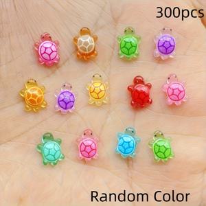 TEMU 300개 발광 미니 거북이 펜던트 - DIY 네일 아트, 스크랩북킹, 결혼식 주얼리 공예용 레진 거북이 참 - 무향, 생일, 졸업, 7월 4일, 거북이 선물, 축제 장식품, 빛나는 펜던트 공예, 레진 공예|네일재료