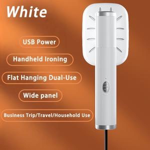TEMU 휴대용 핸드헬드 다림질 기계, USB 전원 - 여행에 적합한 미니 다림질 기계, 자동 온도 조절 기능 및 건식/습식 열 프레싱 설정, 가정, 사무실 및 야외 의류 관리에 적합