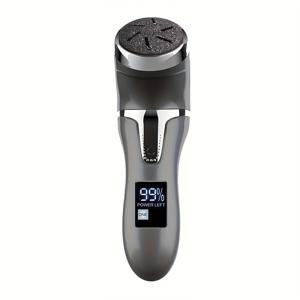 TEMU LCD 디스플레이가 있는 방수 기능의 전문적인 발 관리 키트, 2단 속도 및 다중 헤드가 포함된 충전식 전기 각질 제거기 - 아버지날 선물