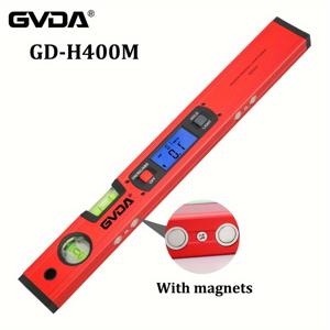 TEMU GVDA 디지털 레벨, 360° 백라이트 각도 측정 기능, 듀얼 버블 레벨, 건설 및 DIY용 고정밀 전자 레벨링 도구 - 전문가급, 배터리 구동, 알루미늄 합금, 오일, 목재, 타일 작업자에게 이상적, 건설 레벨링 도구 | 백라이트 디스플레이 | 내구성 있는 구조, 레벨링 도구