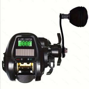 TEMU OUYALINE 전자식 베이트캐스팅 낚시릴, 방수 LED 스크린, USB 및 태양광 충전, 고속 기어 비율 7.2:1, 7+1BB, 10kg 드래그, 드럼용 해수 지깅 캐스팅 휠, 혼합 색상, 중간 경량, 양손 사용 가능, 발렌타인데이 & 아버지의 날 선물