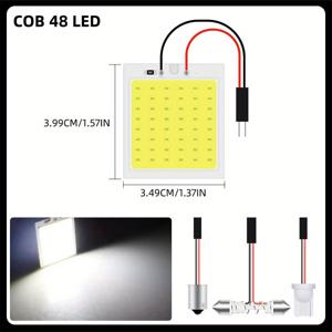 TEMU 자동차 돔 라이트, 페스툰, 실내, 독서, 라이센스용 4개 팩 COB LED 전구 - 31mm 36mm 39mm 41mm, T10 BA9s C5W 소켓, ≤36V 하드와이어드, 밝은 슈퍼 LED 칩