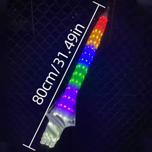 TEMU 크리에이티브 LED 우산 - 색상, 다양한 모드, 8개 리브, 배터리 불필요, 투명 빛감각 핑크 소재 선물용 우산