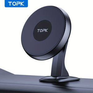 TEMU TOPK 차량용 폰 마운트, 강력한 자석 360° 회전 홀더, 아이폰 15 14 프로 맥스 미니 MagSafe 케이스 호환