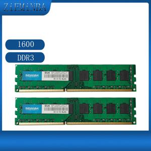 TEMU 2x ZiEMiNBA DDR3 8GB RAM, 1600MHz, 12800 1.5V, 240Pin DIMM, 데스크탑 PC와 호환, 녹색, Dismar 브랜드