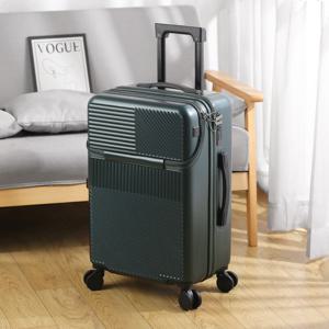 TEMU 1pc 20인치 패션 휴대용 러기지, USB 충전 포트, 다중 컴파트먼트 및 전면 개방 디자인, 튼튼한 ABS 소재, 카메라 장비 및 전자 제품 보호에 이상적, 여행, 사진 촬영, 출장에 적합, 블랙/화이트/레드/실버/다크 그린 색상 제공