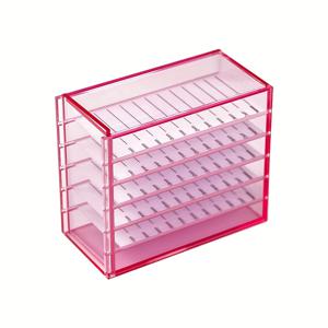 TEMU 5단 아크릴 속눈썹 연장 정리함 - 저자극성 속눈썹 보관함 & 메이크업 도구 디스플레이 스탠드