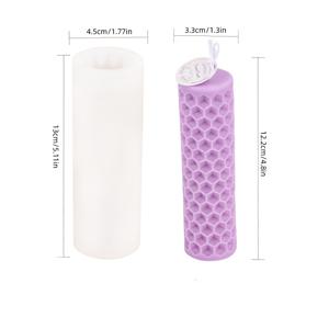 TEMU 1pc 원통형 벌집 벌집 아로마테라피 캔들 실리콘 몰드 DIY 석고 몰드