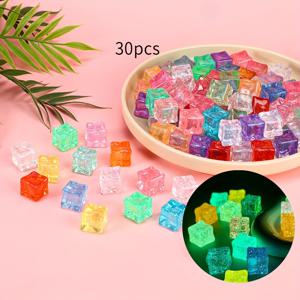 TEMU 30개 빛나는 레진 아이스 큐브, 별이 빛나는 하늘 반짝이는 돌 홈 장식용, 결혼식, 크리스마스, 부활절, 성 패트릭의 날, 데이, 졸업 축하를 위한 예술적인 장식 세부 사항, 크리스마스로 가장 좋습니다