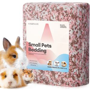 TEMU BUCATSTAT 햄스터 침대 20L, 99% 먼지 없는 기니피그 침대 냄새 제어 종이 침대, 토끼 쥐 시리아 드워프 햄스터 제르빌용 아늑한 소형 동물 침대, 햄스터 침대, 애완동물 편안함, 부드러운 질감, 내구성 있는 재료, 애완동물 애호가