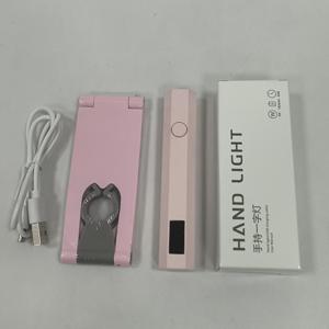 TEMU 편리한 휴대용 네일 드라이어 램프 / LED 네일 올 젤 폴리쉬 네일 아트 도구 USB 충전식 빠른 건조 네일 램프, 브래킷, 네일 램프 및 데이터 케이블 포함 3-in-1 세트, 작은 선물로 주는 것|젤네일|매니큐어