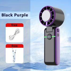 TEMU HIPAPPY 25,000RPM 휴대용 핸드헬드 팬 아이스 쿨러 포함 - 4000mAh 미니 접이식 터보 팬, 5단계 냉각, 3초 빠른 냉각, USB 충전식, 여행, 야외, 학교, 사무실, 결혼식, 친구 및 가족을 위한 선물, 휴대용 선풍기, 세련된 디자인, 내구성 플라스틱|휴대용에어컨|에어컨선풍기