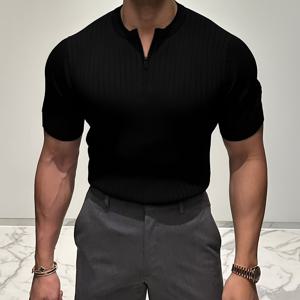 TEMU 남성용 Shulewater OBM 슬림핏 스트레치 통기성 하프-지퍼 티셔츠 - 수분 흡수 리브드 질감, 가벼운 여름 활동복, 러닝 & 캐주얼 아웃팅, 등산 셔츠, 러닝 기어, 세련된 디자인, 신축성 있는 소재, 운동 애호가를 위한 피트니스 의류, 스포티한 룩, 내구성 있는 구조, 퍼포먼스 티, 액티브 라이프스타일