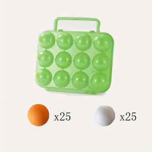TEMU 51피스 탁구 세트 - 3가지 색상 옵션, 흰색 공 25개 + 오렌지색 공 25개 + 보관함 1개 포함 | 파티, 축제, 팀 활동 및 깜짝 선물에 완벽한 아이템 | 전원 또는 배터리 불필요|탁구채