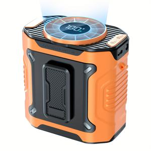 TEMU 휴대용 허리 선풍기 - 강력한 쿨링, 100단계 속도 조절, 긴 배터리 수명, USB/DC 충전식 핸즈프리 개인 냉각팬 (건설, 캠핑, 체육관, 여행용) - 컴팩트 데스크 팬, 허리 또는 책상 사용 가능, 현대적인 액세서리|책상|캠핑선풍기|서큘레이터선풍기