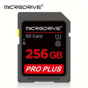 TEMU 마이크로드라이브 블랙 고속 대용량 SD 카드 16GB 32GB 64GB 128GB 256GB U3 클래스 10 카메라 DVR용