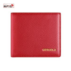 TEMU GERUOLA 정품 상층 소가죽 지갑, 심플한 단색, RFID 차단, 슬림 접이식 디자인 및 다중 카드 슬롯, Rfid 안전 지갑 | 접이식 가죽 지갑 | 내구성 있는 지갑