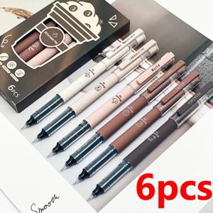 TEMU 【빠른 건조】 커피 테마 액체 잉크 젤 펜 - 6개/8개 빠른 건조 무흔 소프트 터치 - 메모 작성, 드로잉, 학교 및 사무용품