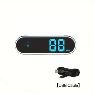 TEMU 스마트 GPS 디지털 스피드όμε터 헤드 업 디스플레이 자동차 USB 플러그 앤 플레이 디스플레이 클록 기능 초과 속도 알람 자동차 트럭 SUV RV, 배터리 없음