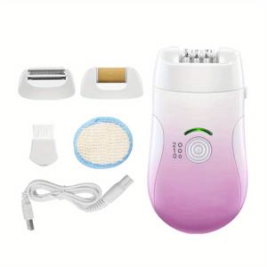 TEMU 여성용 제모기 제거, 다리와 팔용 무선 여성용 제모기 3개, 충전식 제모기 전기 족집게 - USB 충전식