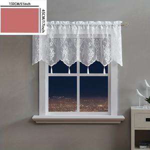 TEMU 1pc 걸린 귀 세 개의 꽃 커피 커튼