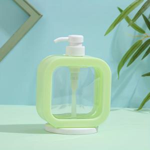 TEMU 1pc 스퀘어 투명 비누 디스펜서, 카운터톱 플라스틱 프레스 로션 병, 500ml 로션 액체 비누 디스펜서, 샴푸 샤워 젤 핸드 살리실, 욕실 용품, 홈 데코, 가구