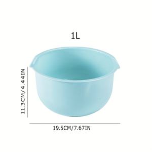 TEMU 1pc, 플라스틱 믹싱 그릇, 주방용 서빙 그릇, 샐러드, 베이킹, 준비, 요리 및 음식 서빙에 이상적, 공간 절약형 보관을 위한 중첩 그릇, 주방 용품, 2.5L/2L/1L